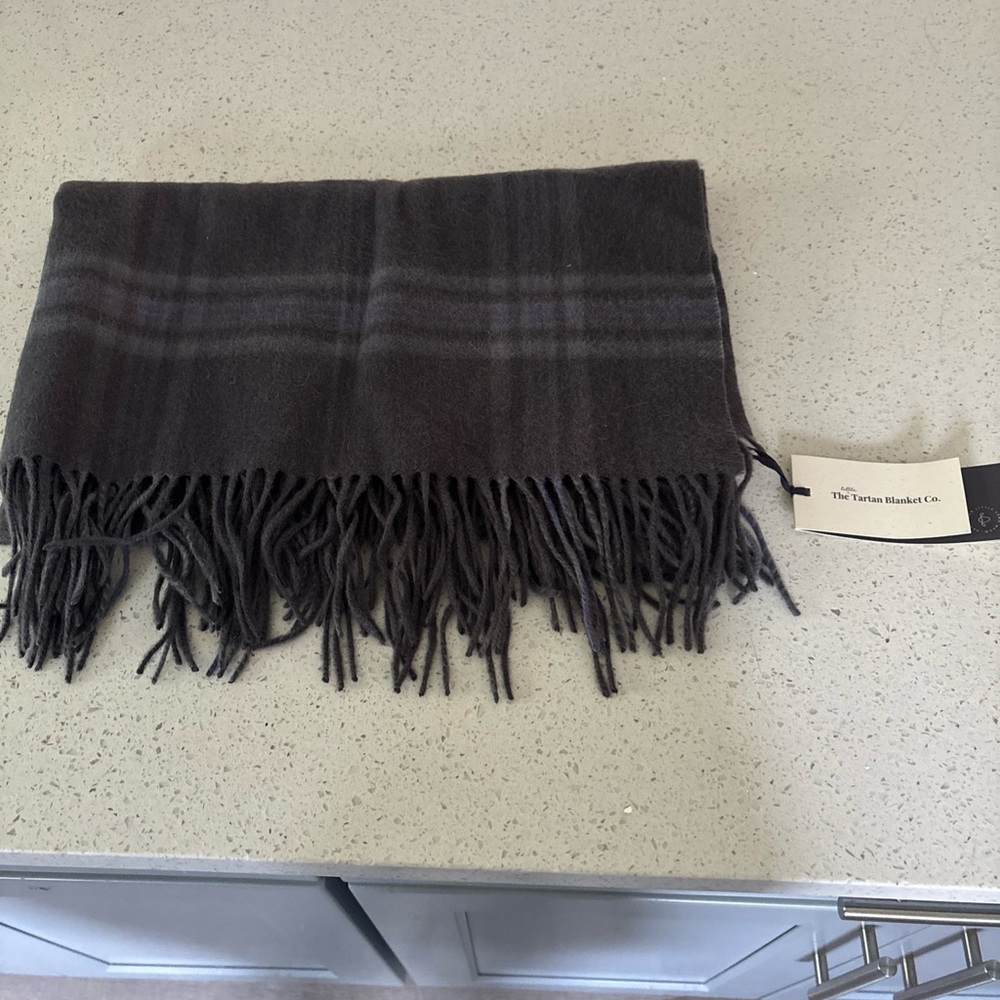The Little Tartan Blanket Baby Blanket in Dark Gray Plaid (style discontinued)